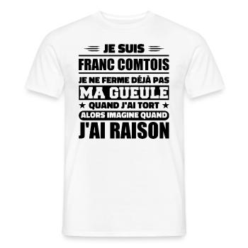 Franc comtois I don't shut my mouth frank comté - Men's T-Shirt - white - Front - AI Model Male 178 dark (178cm)
