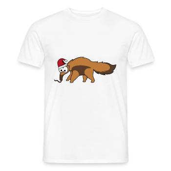 Fourmilier Comic Christmas - T-shirt homme - blanc - Devant - AI Model Male 178 dark (178cm)