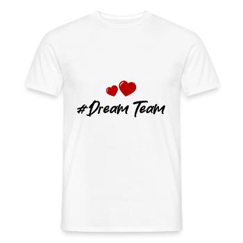 Dream Team Heart Love - Men's T-Shirt - white - Front - AI Model Male 178 dark (178cm)