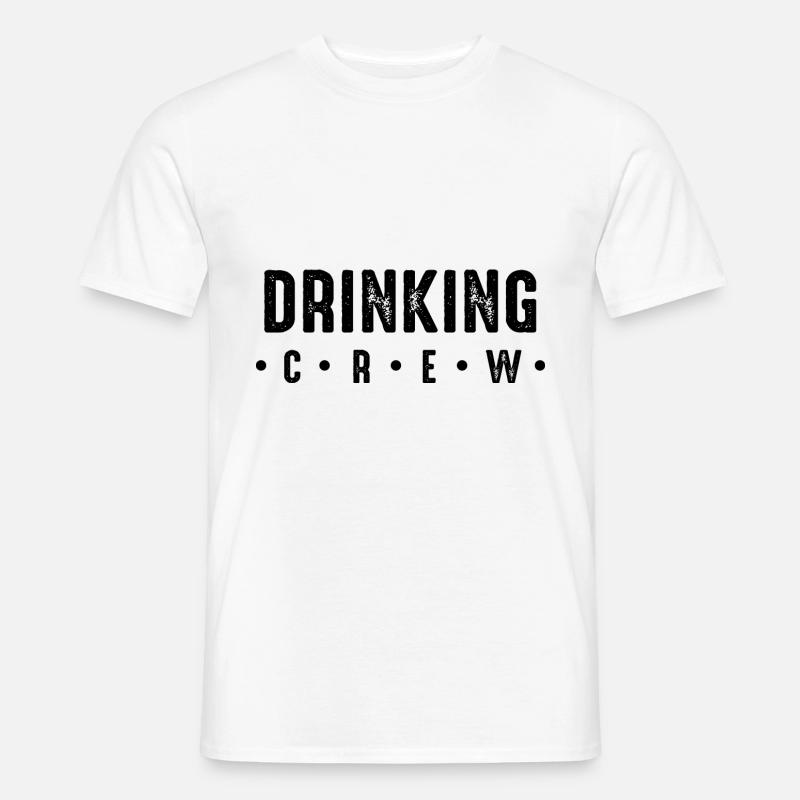 Drinking Crew - Männer T-Shirt - Weiß