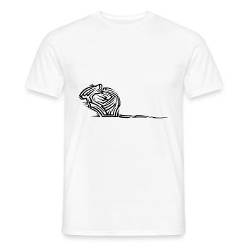 Tatouage tribal de souris - T-shirt homme - blanc - Devant - AI Model Male 178 dark (178cm)