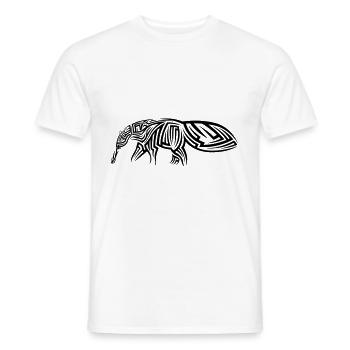 Tatouage tribal fourmilier - T-shirt homme - blanc - Devant - AI Model Male 178 dark (178cm)