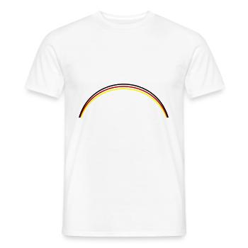 Deutschland Flagge Symbol Linie - Männer T-Shirt - Weiß - Vorne - AI Model Male 178 dark (178cm)