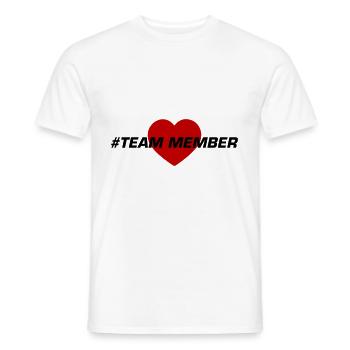 Team Member Heart Love - Men's T-Shirt - white - Front - AI Model Male 178 dark (178cm)