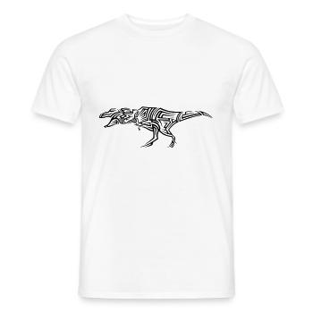 Dinosaur T-Rex Tribal Tattoo - Men's T-Shirt - white - Front - AI Model Male 178 dark (178cm)