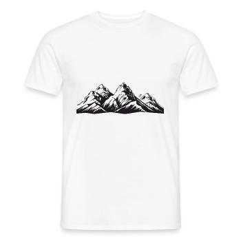 Berge Symbol Icon - Männer T-Shirt - Weiß - Vorne - AI Model Male 178 dark (178cm)