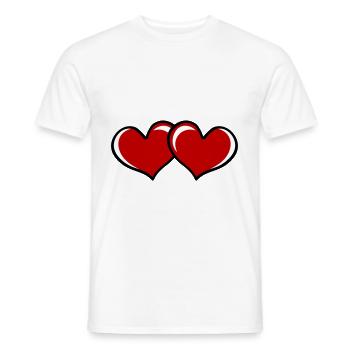 herzen symbol - Männer T-Shirt - Weiß - Vorne - AI Model Male 178 dark (178cm)
