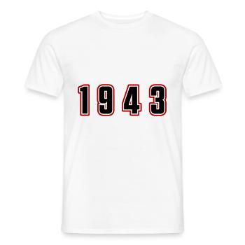 1943 Jahr Zahl - Männer T-Shirt - Weiß - Vorne - AI Model Male 178 dark (178cm)