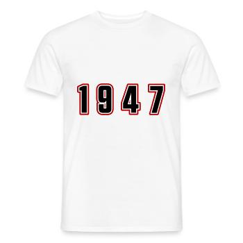 Numéro de l’année 1947 - T-shirt homme - blanc - Devant - AI Model Male 178 dark (178cm)