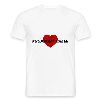 Support Crew Herz Liebe - Männer T-Shirt - Weiß - Vorne - AI Model Male 178 dark (178cm)