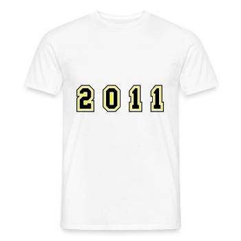 Numéro de l’année 2011 - T-shirt homme - blanc - Devant - AI Model Male 178 dark (178cm)