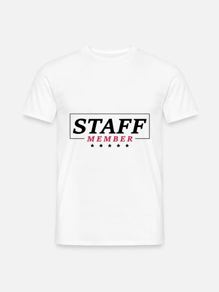 staff member - T-shirt homme - blanc