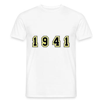 1941 Year Number - Men's T-Shirt - white - Front - AI Model Male 178 dark (178cm)