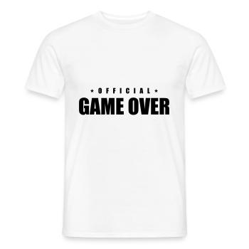 Game Over Slogan - Men's T-Shirt - white - Front - AI Model Male 178 dark (178cm)