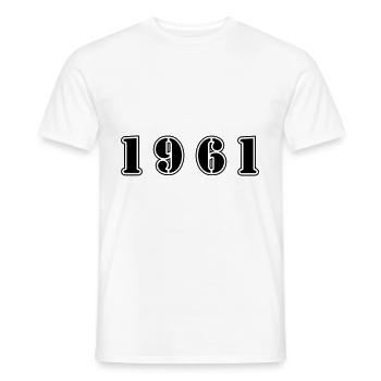 1961 year birthday - Men's T-Shirt - white - Front - AI Model Male 178 dark (178cm)