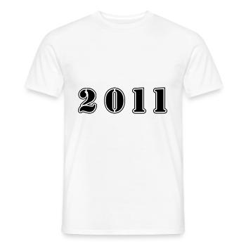 2011 year birthday - Men's T-Shirt - white - Front - AI Model Male 178 dark (178cm)