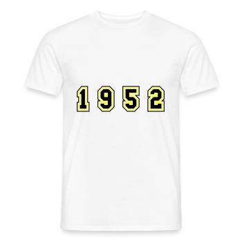 1952 Year Number - Men's T-Shirt - white - Front - AI Model Male 178 dark (178cm)