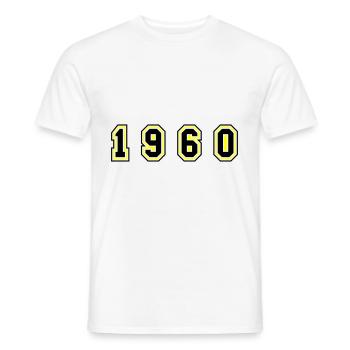 Numéro de l’année 1960 - T-shirt homme - blanc - Devant - AI Model Male 178 dark (178cm)