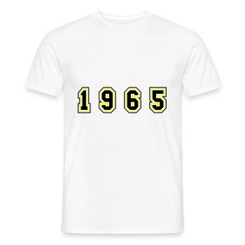 1965 Year Number - Men's T-Shirt - white - Front - AI Model Male 178 dark (178cm)
