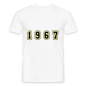 1967 Year Number - Men's T-Shirt - white - Front - AI Model Male 178 dark (178cm)