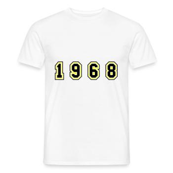 1968 Jahr Zahl - Männer T-Shirt - Weiß - Vorne - AI Model Male 178 dark (178cm)