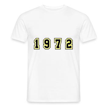 1972 Jahr Zahl - Männer T-Shirt - Weiß - Vorne - AI Model Male 178 dark (178cm)