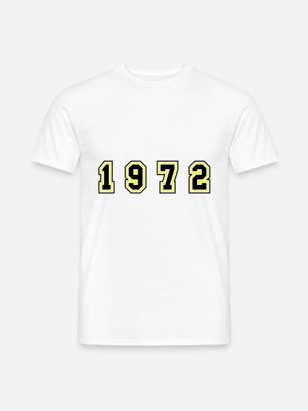 1972 Year Number - Men's T-Shirt - white