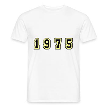 1975 Jahr Zahl - Männer T-Shirt - Weiß - Vorne - AI Model Male 178 dark (178cm)