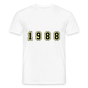 1988 Year Number - Men's T-Shirt - white - Front - AI Model Male 178 dark (178cm)