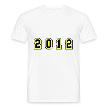 Numéro de l’année 2012 - T-shirt homme - blanc - Devant - AI Model Male 178 dark (178cm)