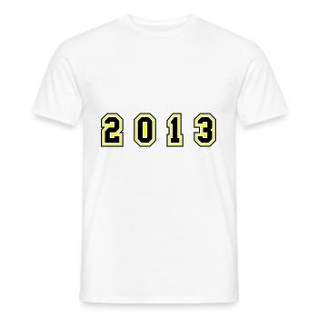 2013 Jahr Zahl - Männer T-Shirt - Weiß - Vorne - AI Model Male 178 dark (178cm)
