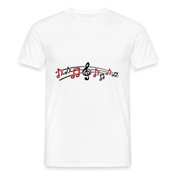 Partitions de musique - T-shirt homme - blanc - Devant - AI Model Male 178 dark (178cm)
