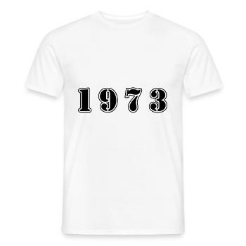 1973 anniversaire - T-shirt homme - blanc - Devant - AI Model Male 178 dark (178cm)