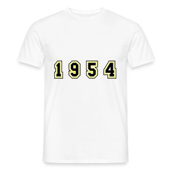 1954 Year Number - Men's T-Shirt - white - Front - AI Model Male 178 dark (178cm)