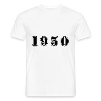 1950 Jahr Geburtstag - Männer T-Shirt - Weiß - Vorne - AI Model Male 178 dark (178cm)