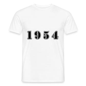 1954 year birthday - Men's T-Shirt - white - Front - AI Model Male 178 dark (178cm)
