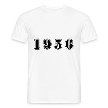 1956 year birthday - Men's T-Shirt - white - Front - AI Model Male 178 dark (178cm)