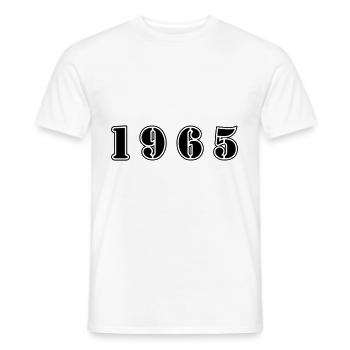 1965 year birthday - Men's T-Shirt - white - Front - AI Model Male 178 dark (178cm)