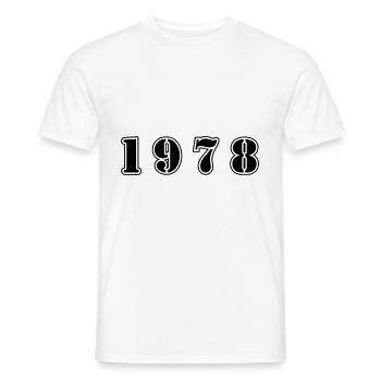 1978 year birthday - Men's T-Shirt - white - Front - AI Model Male 178 dark (178cm)