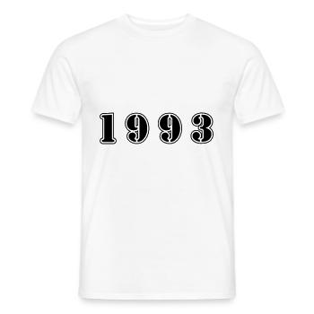 1993 Jahr Geburtstag - Männer T-Shirt - Weiß - Vorne - AI Model Male 178 dark (178cm)