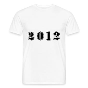 2012 year birthday - Men's T-Shirt - white - Front - AI Model Male 178 dark (178cm)
