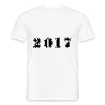 2017 Jahr Geburtstag - Männer T-Shirt - Weiß - Vorne - AI Model Male 178 dark (178cm)