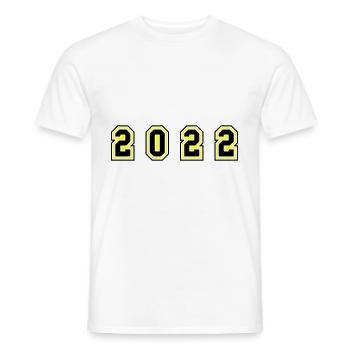 2022 Jahr Zahl - Männer T-Shirt - Weiß - Vorne - AI Model Male 178 dark (178cm)