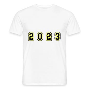 2023 Jahr Zahl - Männer T-Shirt - Weiß - Vorne - AI Model Male 178 dark (178cm)