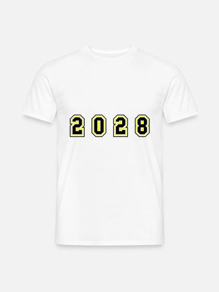 2028 year number - Men's T-Shirt - white