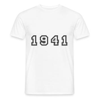 Numéro de l’année 1941 - T-shirt homme - blanc - Devant - AI Model Male 178 dark (178cm)