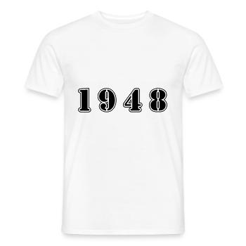 1948 Jahr Geburtstag - Männer T-Shirt - Weiß - Vorne - AI Model Male 178 dark (178cm)