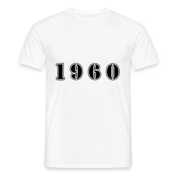 1960 year birthday - Men's T-Shirt - white - Front - AI Model Male 178 dark (178cm)
