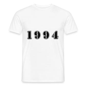 1994 year birthday - Men's T-Shirt - white - Front - AI Model Male 178 dark (178cm)