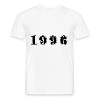 1996 year birthday - Men's T-Shirt - white - Front - AI Model Male 178 dark (178cm)